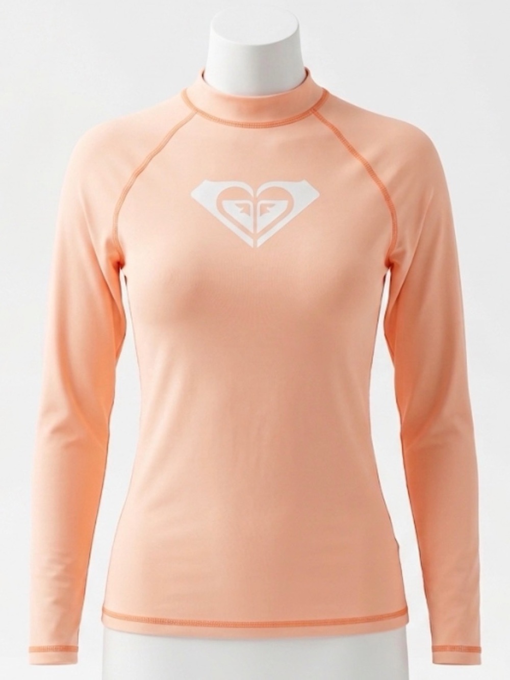 Roxy Peach Long-Sleeve beach  Shirt with White Logo